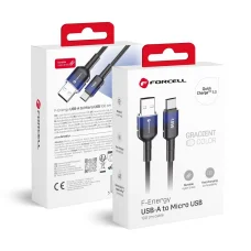 F-ENERGY C351 Micro USB kábel USB A -ról Micro USB -ra QC3.0 2,4A 18W Gradiens 1 m fekete