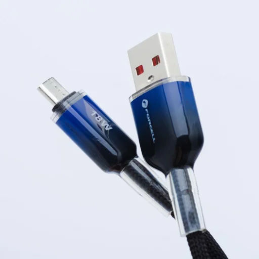 F-ENERGY C351 Micro USB kábel USB A -ról Micro USB -ra QC3.0 2,4A 18W Gradiens 1 m fekete - 2