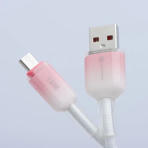 FORCELL F-ENERGY C351 kábel USB A-ról Micro USB-re QC3.0 2,4A 18W Gradiens 1 m fehér - 4