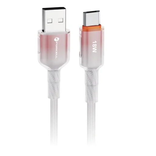 FORCELL F-ENERGY C351 kábel USB A-ról Micro USB-re QC3.0 2,4A 18W Gradiens 1 m fehér - 8