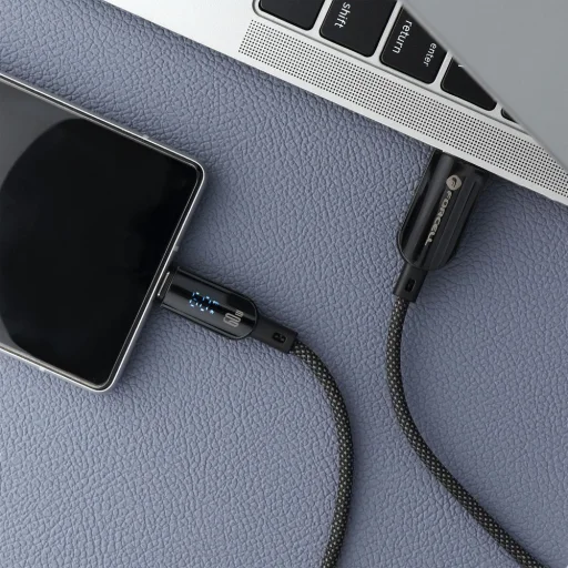 FORCELL F-ENERGY C272 USB A - Type C kábel QC4.0 3A 66W Digitális 1,2 m fekete - 4