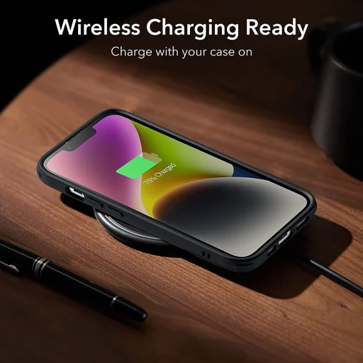 iPhone 14 Plus ESR - Air Shield Boost Kitámasztó - Átlátszó Fekete tok - 4