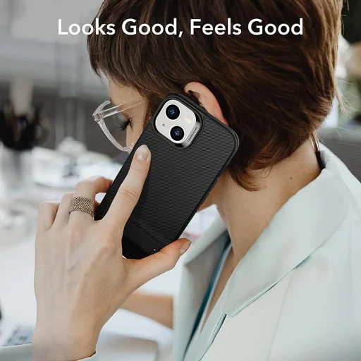 iPhone 14 Plus ESR - Air Shield Boost Kitámasztó - Átlátszó Fekete tok - 5