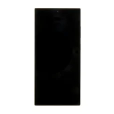 LCD kijelző + Érintőpanel + Előlap Samsung S918 Galaxy S23 Ultra Phantom Black (Szerviz csomag),