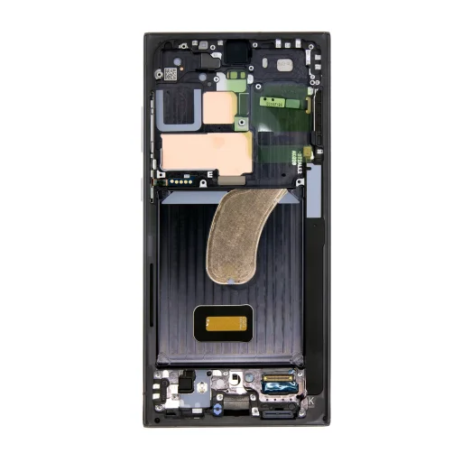 LCD kijelző + Érintőpanel + Előlap Samsung S918 Galaxy S23 Ultra Phantom Black (Szerviz csomag), - 2