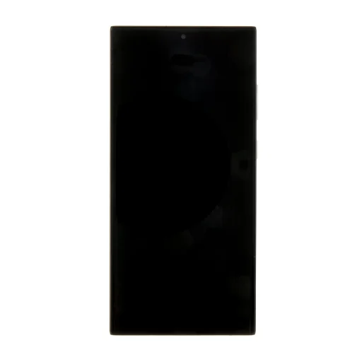 LCD kijelző + Érintőpanel + Előlap Samsung S918 Galaxy S23 Ultra Phantom Black (Szerviz csomag), - 1