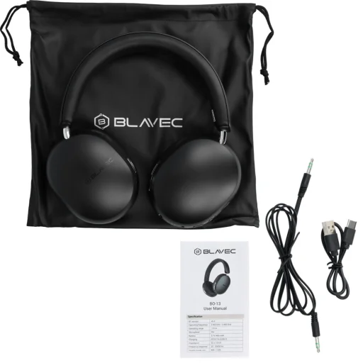 Blavec Over-ear Bluetooth fejhallgató BO-13 Bass Aceonix ANC (BO13-B) fekete, - 5