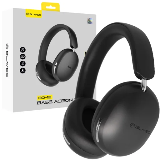 Blavec Over-ear Bluetooth fejhallgató BO-13 Bass Aceonix ANC (BO13-B) fekete, - 1