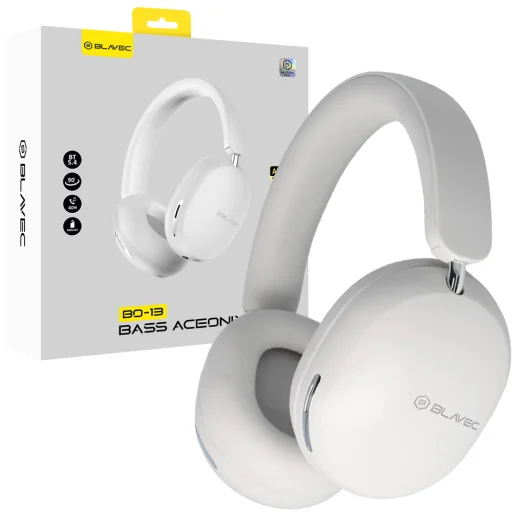Blavec Over-ear Bluetooth fejhallgató BO-13 Bass Aceonix ANC (BO13-W) fehér - 1