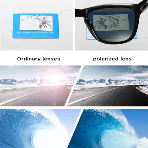 Férfi Polarizált Napszemüveg Techsuit (0717), UV védelemmel - Színátmenetes Fekete / Piros - 6