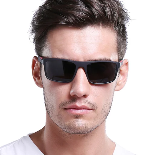 Napszemüveg Polarizált TR90 (MM101) UV Védelem – Matt kék / Piros Techsuit - 5