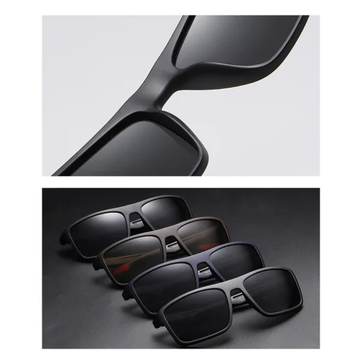 Napszemüveg Polarizált TR90 (MM101) UV Védelem – Matt kék / Piros Techsuit - 3