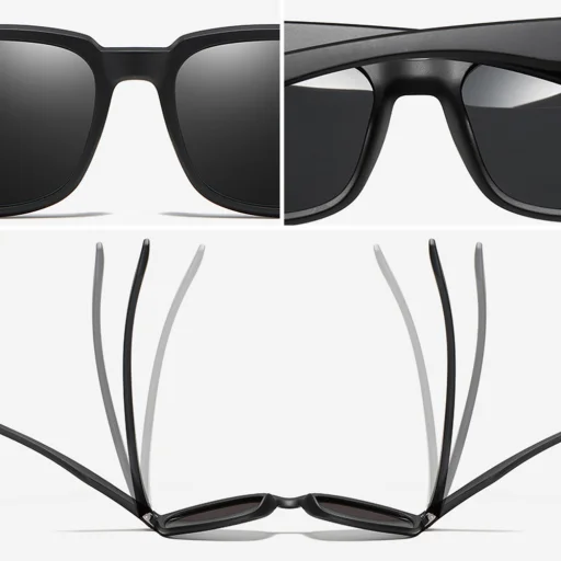 Napszemüveg Polarised TR90 (MM108) UV Védelemmel - Matte Gray Techsuit - 3