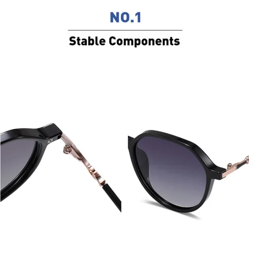 Napszemüveg Techsuit - Polarised PC (2203) - UV Védelem - Fekete / Árnyalat Szürke. - 3