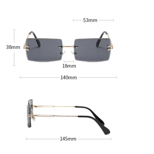 Polarizált napszemüveg Techsuit Fém (16031-C6) - UV védelem - Rózsaszín. - 6