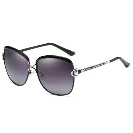 Női napszemüveg Techsuit Polarized (8702) UV védelemmel, fém keret - fekete - 1