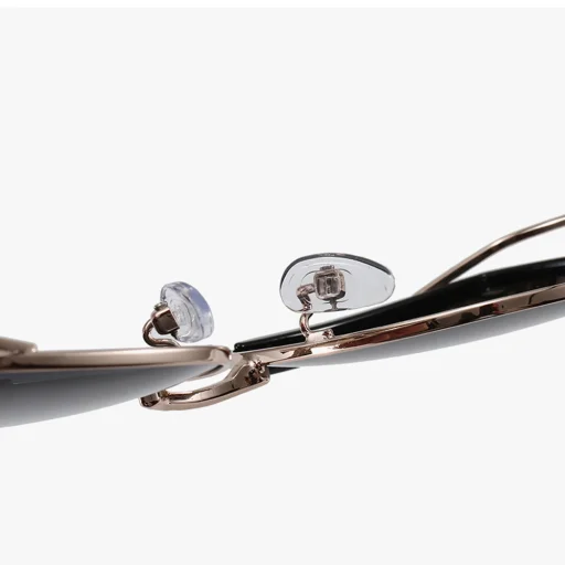 Napszemüveg Techsuit Polarized (9768) - Hatszögletű, UV védelemmel és fém kerettel - Barna / Arany / Rózsaszín. - 6