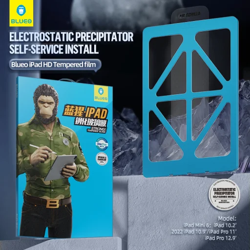  iPad Air 4 / 5 (2020/2022) / Pro 11 (2018 / 2020 / 2021 / 2022) Clear Blueo - HD Edzett Üveg Alkalmazóval Pro - 2