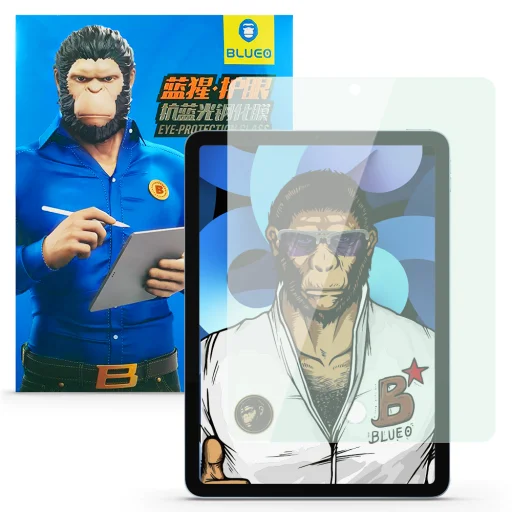  iPad 7 10.2" (2021 / 2020 / 2019) Blueo - Anti-Blue Edzett Üveg - Átlátszó - 1