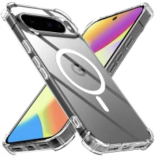 Google Pixel 10 Techsuit Shockproof Clear Silicone MagSafe tok - Átlátszó.