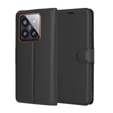 Xiaomi 14 Pro Techsuit - Leather Folio - Fekete tok