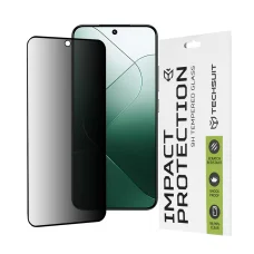 Xiaomi 14 Techsuit - 111D Privacy Full Glue - Fekete üvegfólia