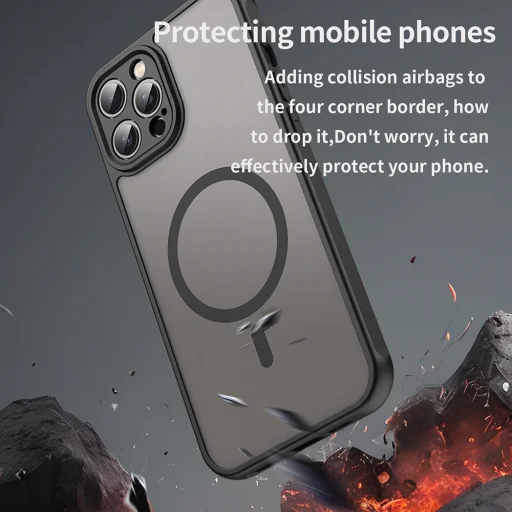 Techsuit - HaloFrost II MagSafe - iPhone 12 Pro Max - Fekete tok - 3