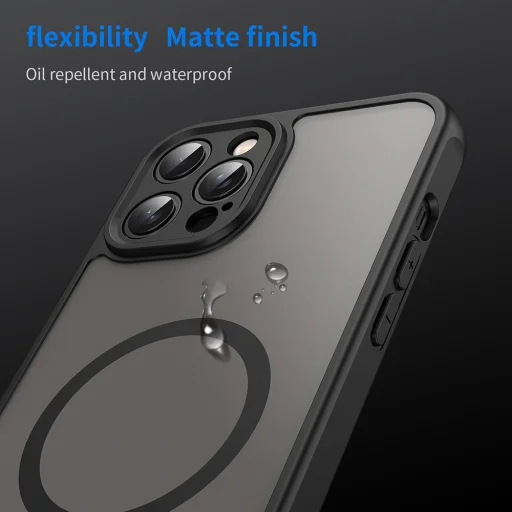 Techsuit - HaloFrost II MagSafe - iPhone 12 Pro Max - Fekete tok - 4