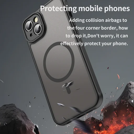 Apple iPhone 14 Plus Black Techsuit HaloFrost II MagSafe tok - 5