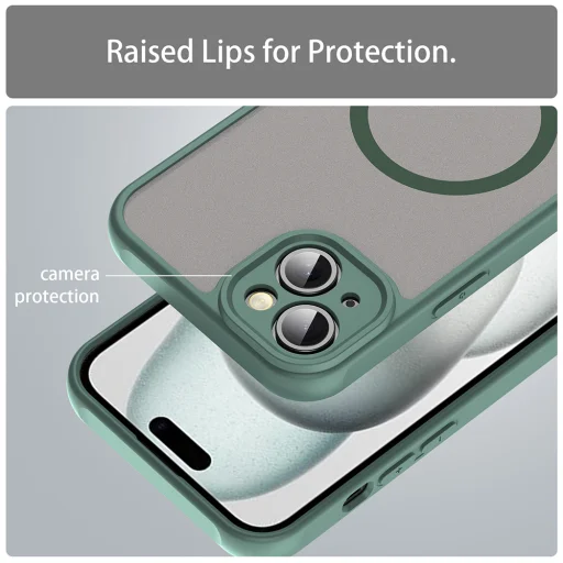 Apple iPhone 14 Plus Techsuit - HaloFrost II MagSafe - Zöld tok - 5
