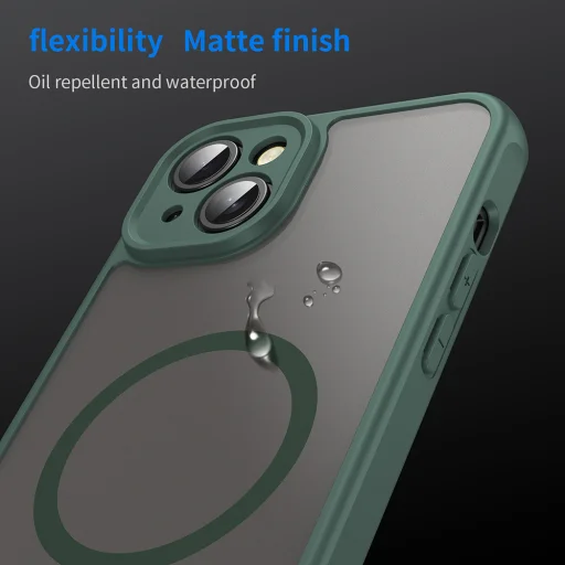 Apple iPhone 14 Plus Techsuit - HaloFrost II MagSafe - Zöld tok - 6