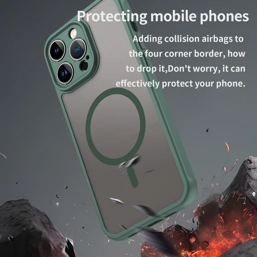 iPhone 14 Pro Max - Techsuit - HaloFrost II MagSafe - Zöld tok - 7