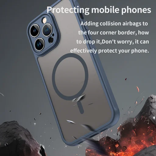 iPhone 14 Pro Techsuit HaloFrost II MagSafe - Navy Blue. tok - 5