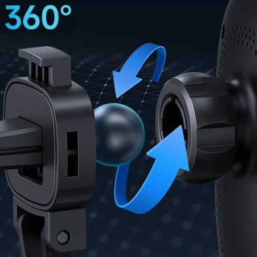 iPhone 13/12 mágneses vezeték nélküli töltő autós tartó 15W fekete - 8