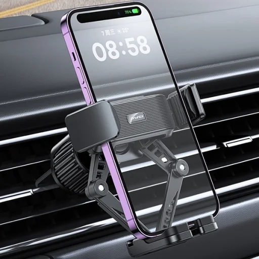 AWEI X39 autós telefontartó szellőzőre fekete - 6