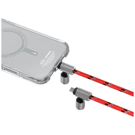 Univerzális telefon nyakpánt 2 az 1-ben Skinarma Dyno Ve USB-C/USB-C piros - 3