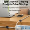 Baseus Kábelrendező Lite Series Mágneses (B01331106211-00) - 3 darab, 3M ragasztó - Fehér thumbnail