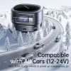 Baseus Autós töltő PrimeTrip VR1 (C00069001121-00) - Visszahúzható kábel, 2 x Type-C, USB, 60 W - Fekete thumbnail