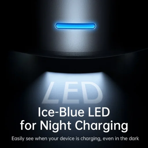 Baseus Autós töltő PrimeTrip VR1 (C00069001121-00) - Visszahúzható kábel, 2 x Type-C, USB, 60 W - Fekete - 4