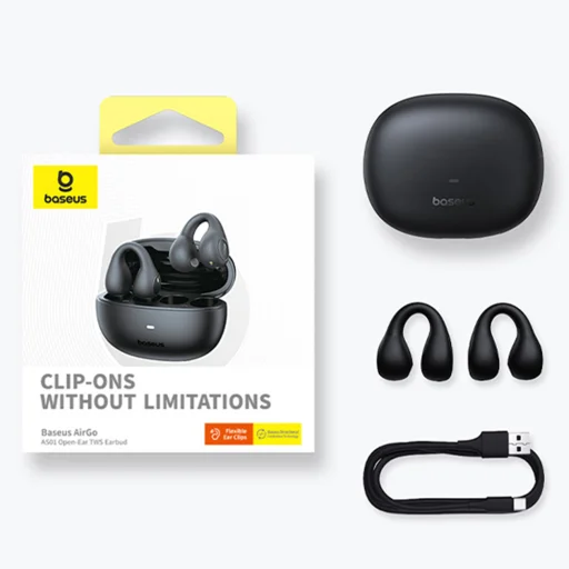 Wireless Earbuds Baseus AirGo AS01 – Sporthoz, Bluetooth 5.3, zajcsökkentés, 2-Mikrofonos ENC – Fehér - 6