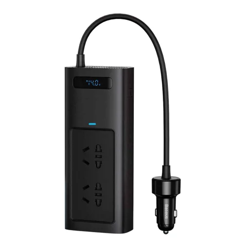 Baseus Power Inverter Pro (CGNB020101) USB, 2x Type-C, 220V CN/US/EU dugó, 150W, Fekete - 1
