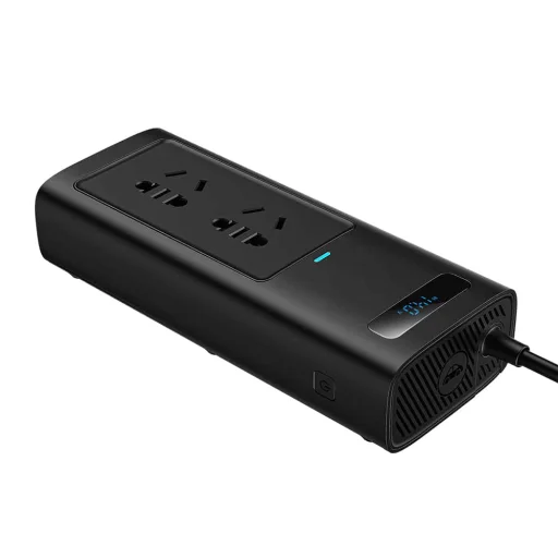 Baseus Power Inverter Pro (CGNB020101) USB, 2x Type-C, 220V CN/US/EU dugó, 150W, Fekete - 3