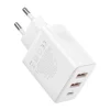 Wall Charger Baseus GaN 2x USB, Type-C, Gyors töltés, 30W - Fehér thumbnail