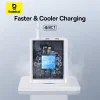 Wall Charger Baseus GaN 2x USB, Type-C, Gyors töltés, 30W - Fehér thumbnail