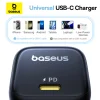 Baseus Wall Charger PicoGo (P10176800123-00) - GaN, Gyors Töltés, 45W, USB-C - Kozmikus Fekete thumbnail