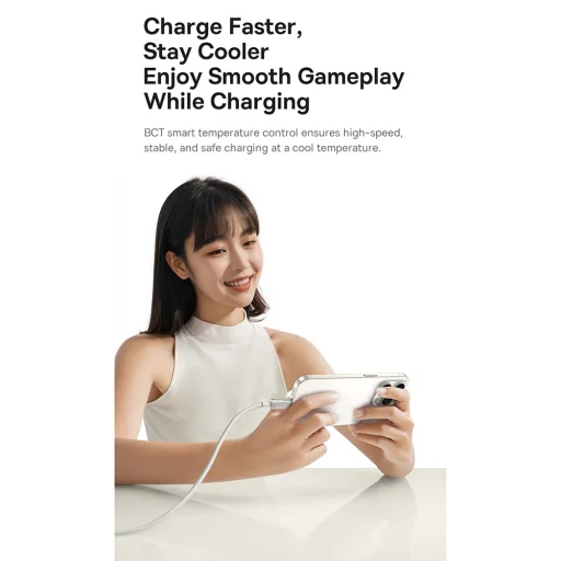 USB-C to Type-C, 100W, Gyors töltés, 480Mbps, 2m - Galaxy Titanium Gold Baseus Data Cable Titanium (P10378100G21-01) - 6