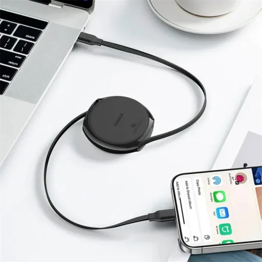 Baseus Data Cable Pathfinder Series (P10368400111-00) Type-C to Type-C, 100W, 1m, Visszahúzható Fekete - 4