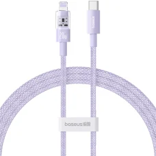 Baseus - Adatkábel Gem (P10373001511-00) - USB-C Lightninghez, Gyors töltés 20W, 1m - Nebula Purple