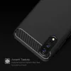 Huawei P20 Techsuit - Carbon Silicone - Fekete tok thumbnail