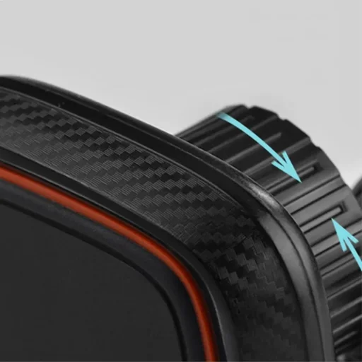 Autós tartó Techsuit MagGrip (S4) - Biztonságos mágneses tartás légkondicionáló rácshoz, 360°-os forgatás, fémlemezekkel - Fekete/Piros. - 6